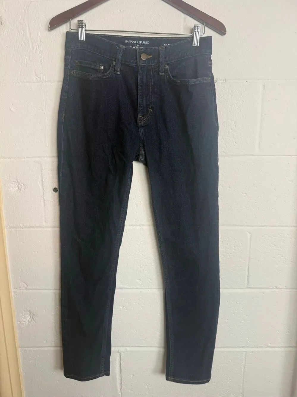 Banana Republic Men’s Traveler Jeans 30x30 Slim Indigo Wash Workwear Business Ca